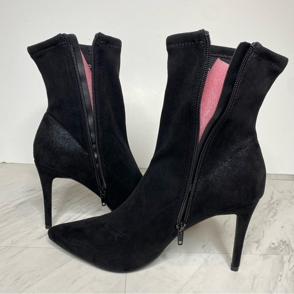 New! BP Braylee Black Shimmer Pointed Toe Bootie 10M - Picture 5 of 13